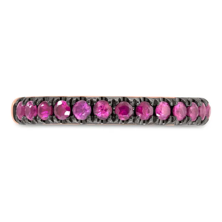 0.58ct 14k Rose Gold Ruby Lady's Band