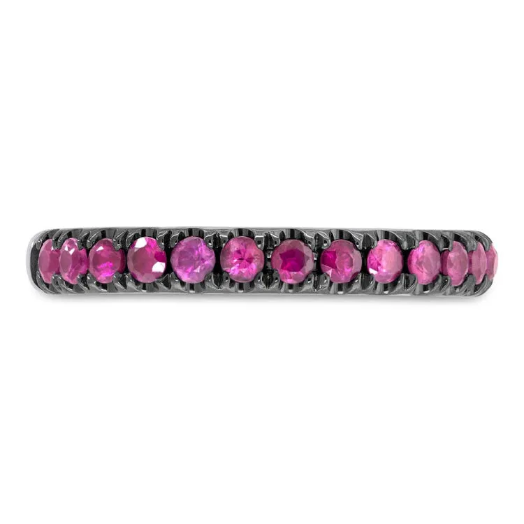 0.58ct 14k White Gold Ruby Lady's Band