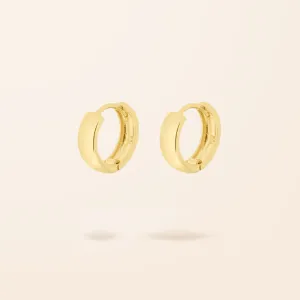 10K Gold Bold Huggie Earrings