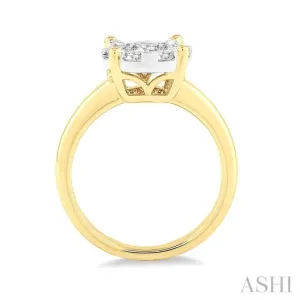 1/3 Ctw Lovebright Round Cut Diamond Ring in 14K Yellow and White Gold