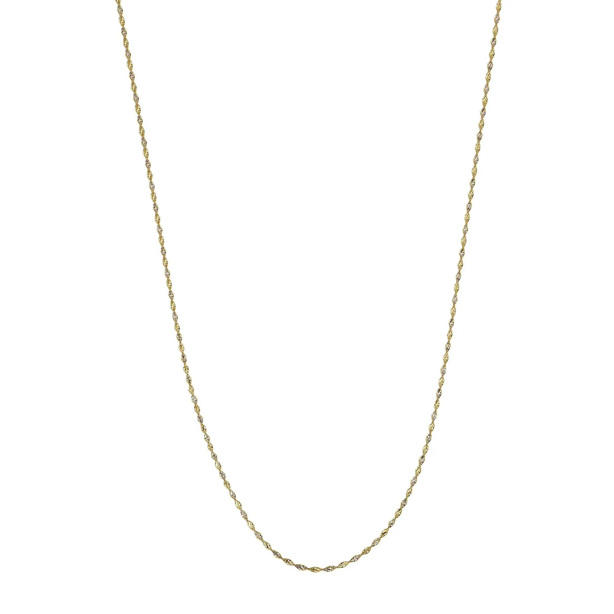 1.35mm Two-Tone Twisted Dorica Chain - 16"