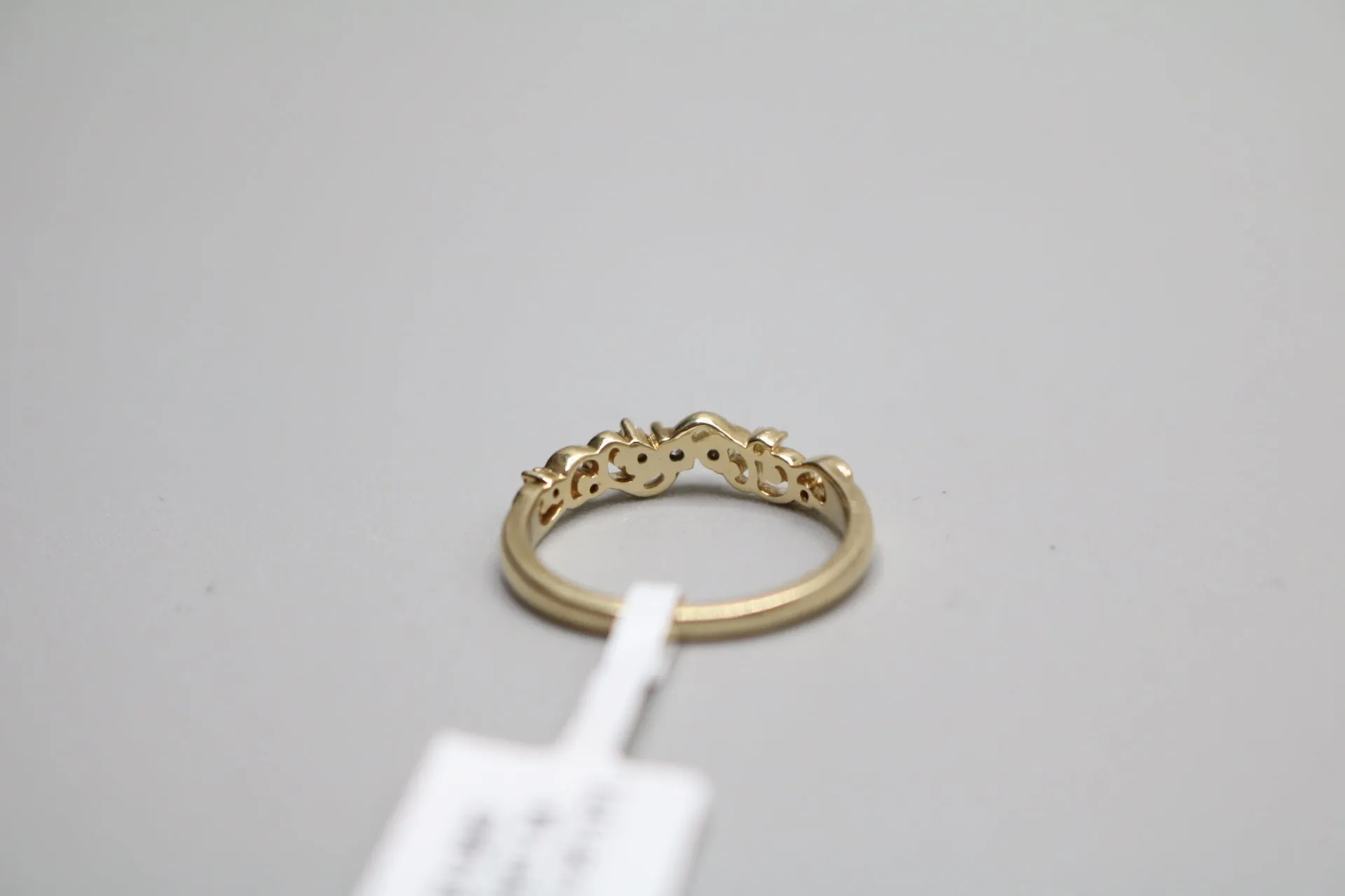 14-Karat Yellow Gold Fancy Diamond Floral Ring Size of 6 3/4