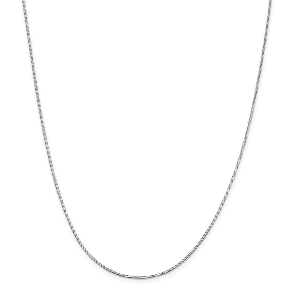 14k White Gold 1.50mm Octagonal Snake Chain