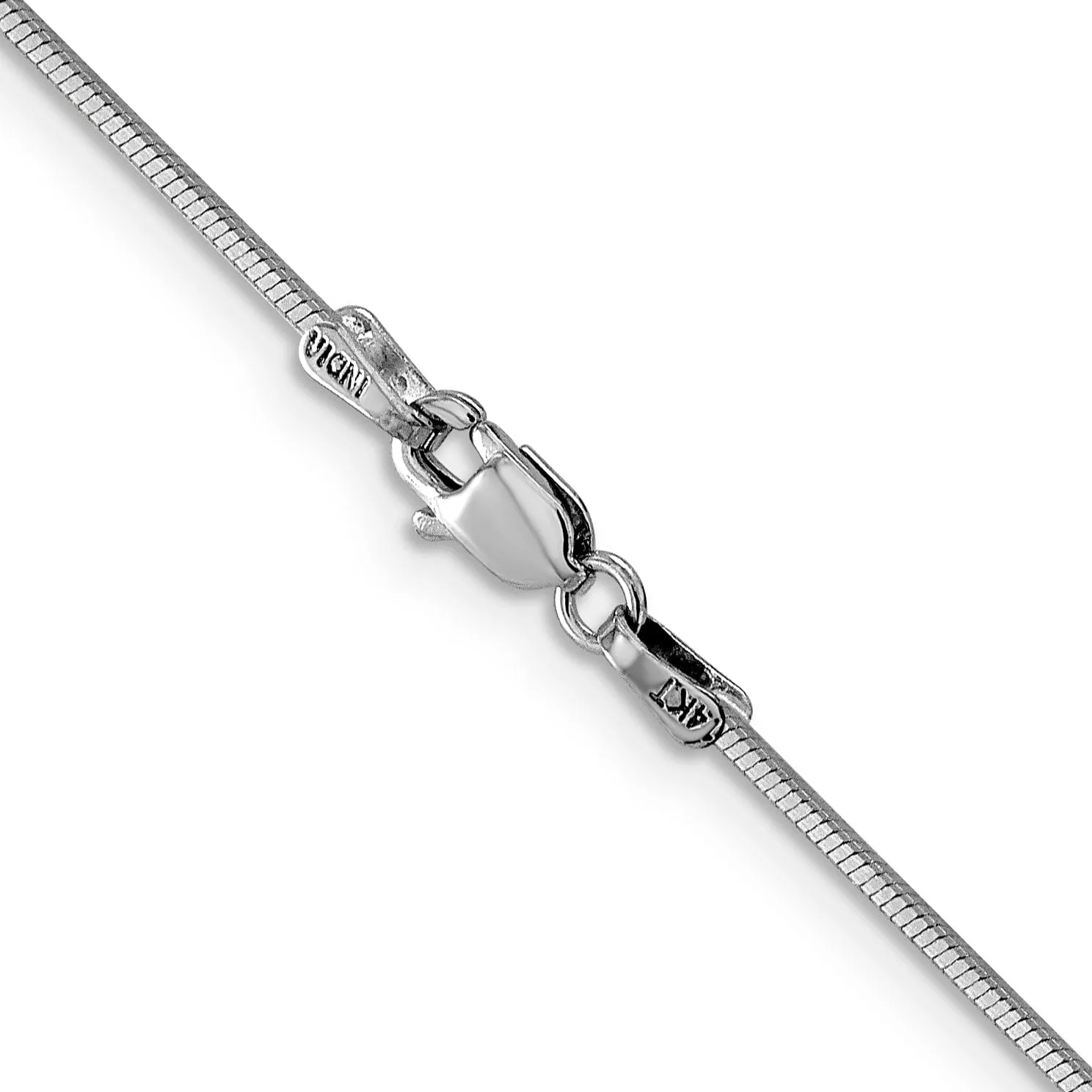 14k White Gold 1.50mm Octagonal Snake Chain