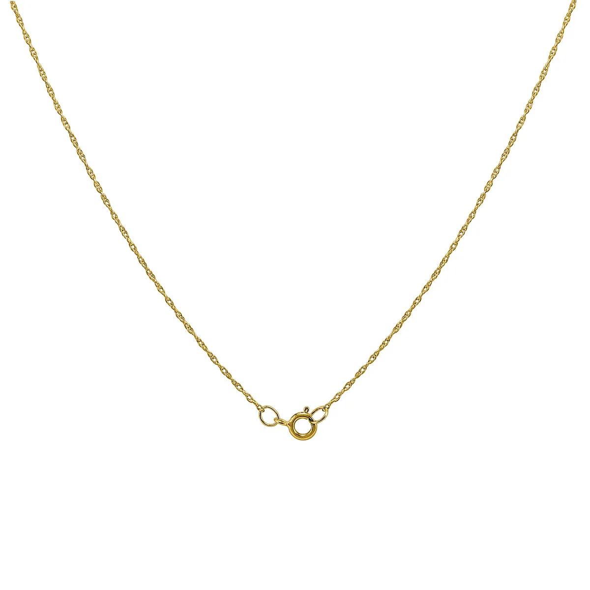 14K Yellow Gold 20" Rope Chain With Spring Ring Clasp