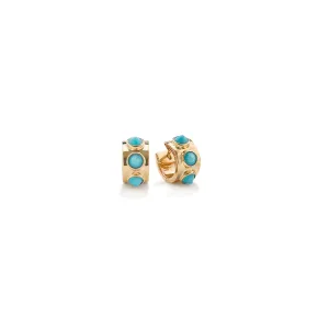 14KY Akida Turquoise Huggie Earrings