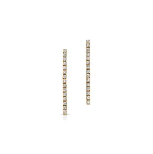 14KY Diamond Line Drop Earrings