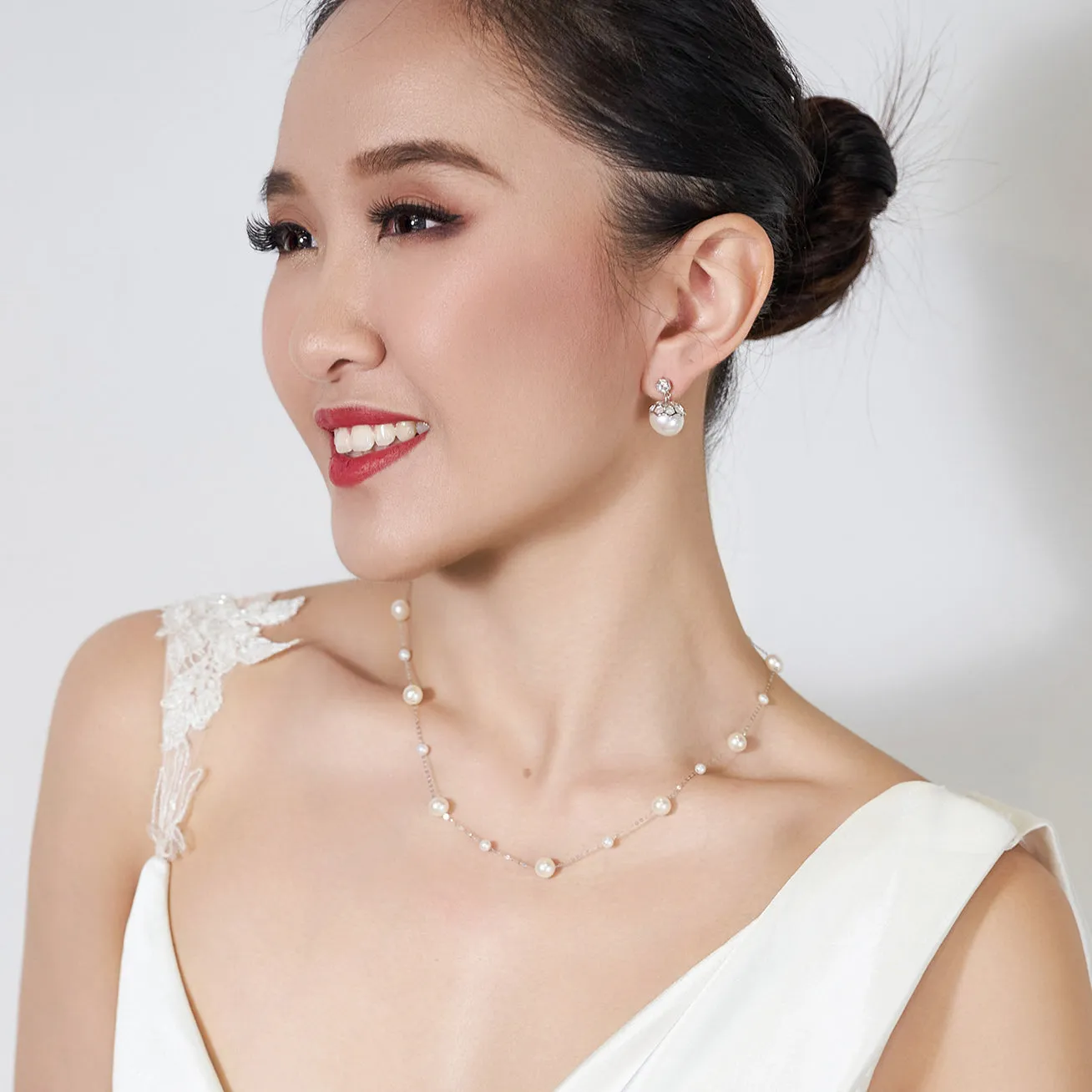 18K Solid Gold Freshwater Pearl Necklace KN00165