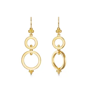 18K Spin Earrings