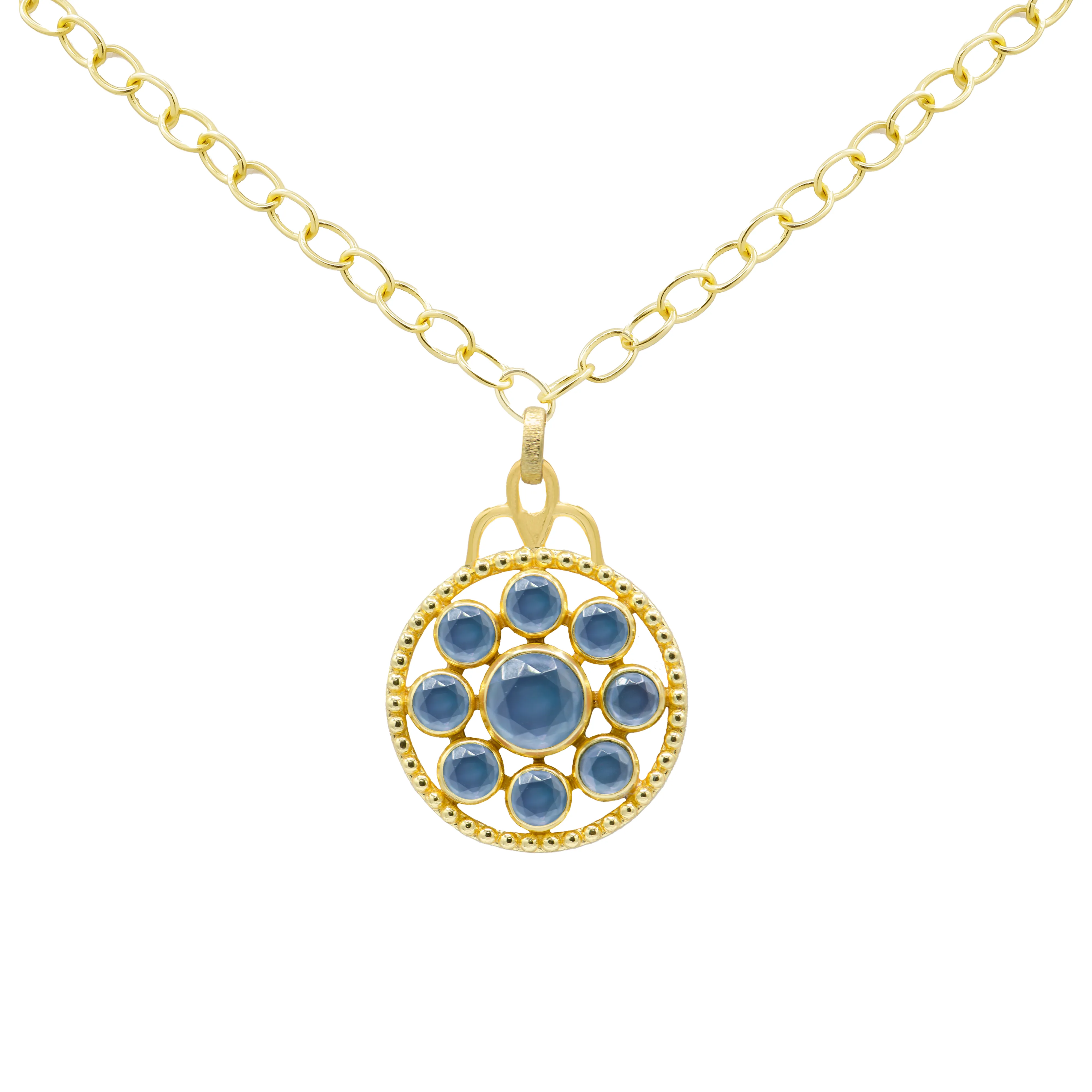 Ambrosia Stone Medallion Necklace