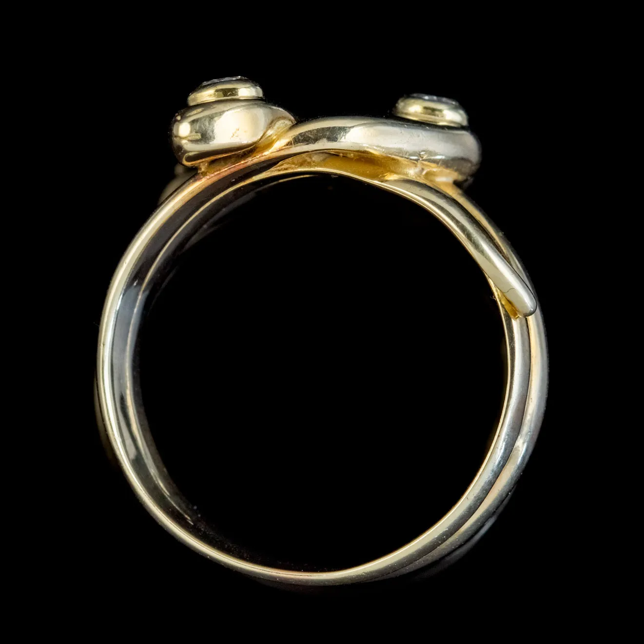 Antique Edwardian Diamond Snake Ring 18Ct Gold Circa 1905