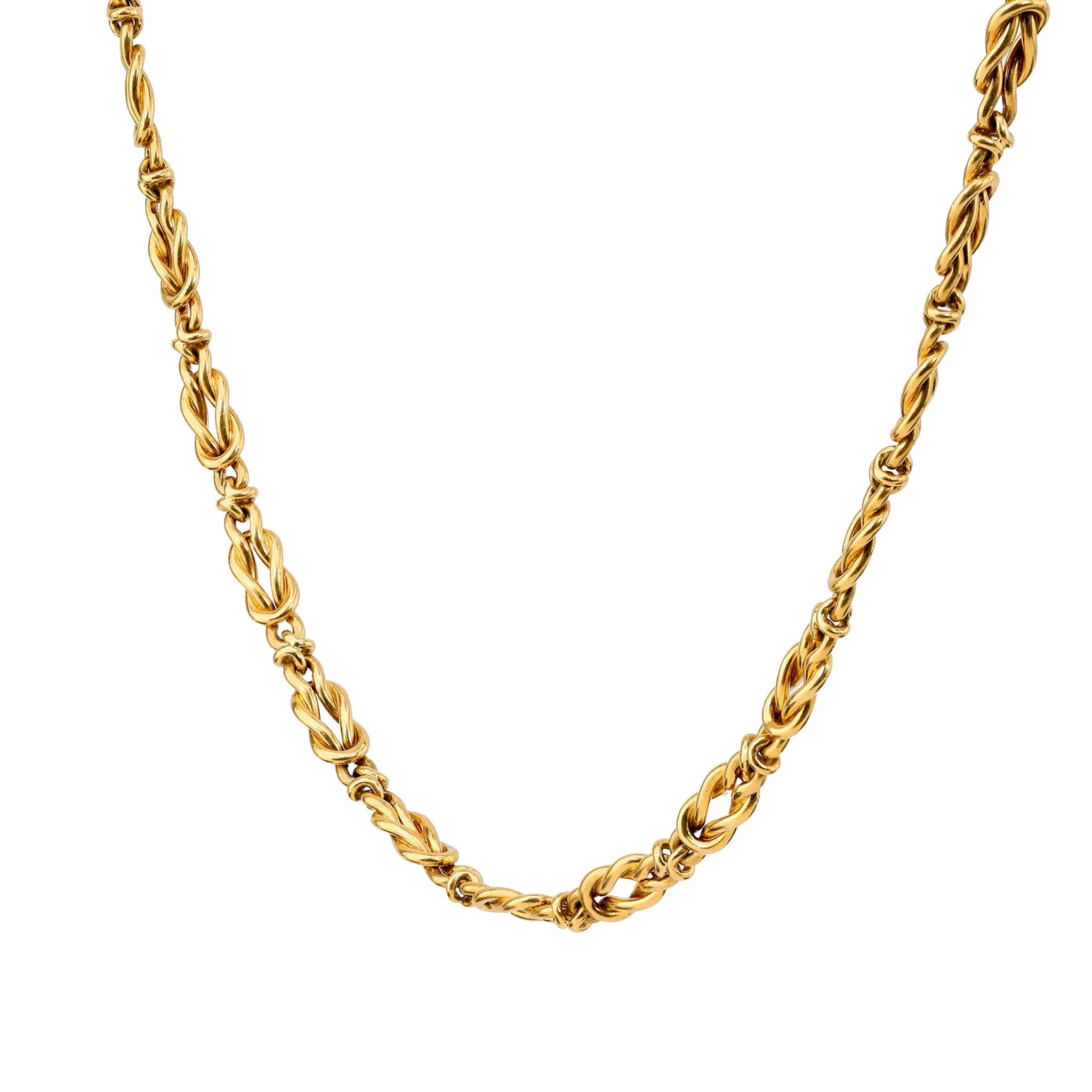 Antique French 18K Yellow Gold Watch Chain