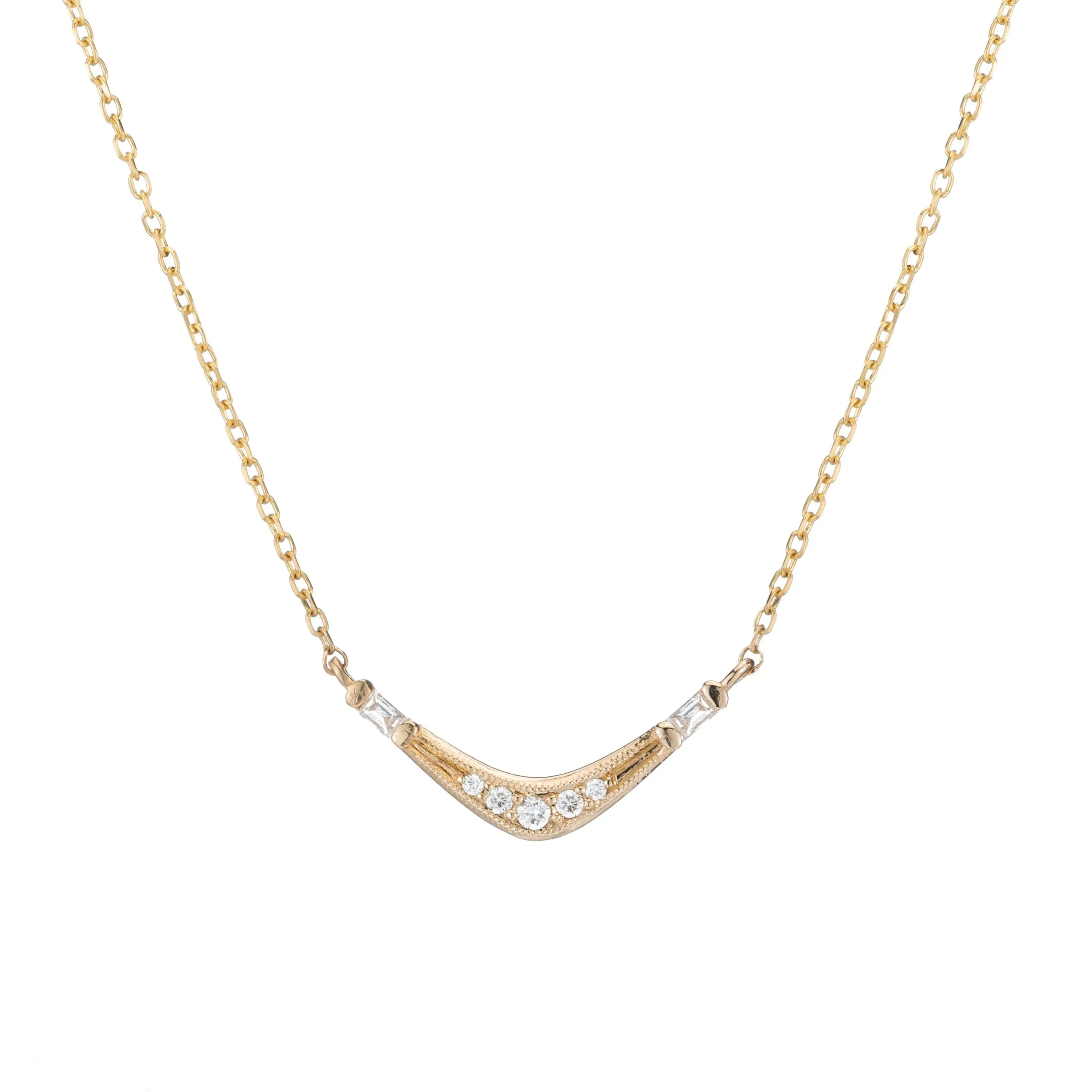 Baguette Wave Necklace