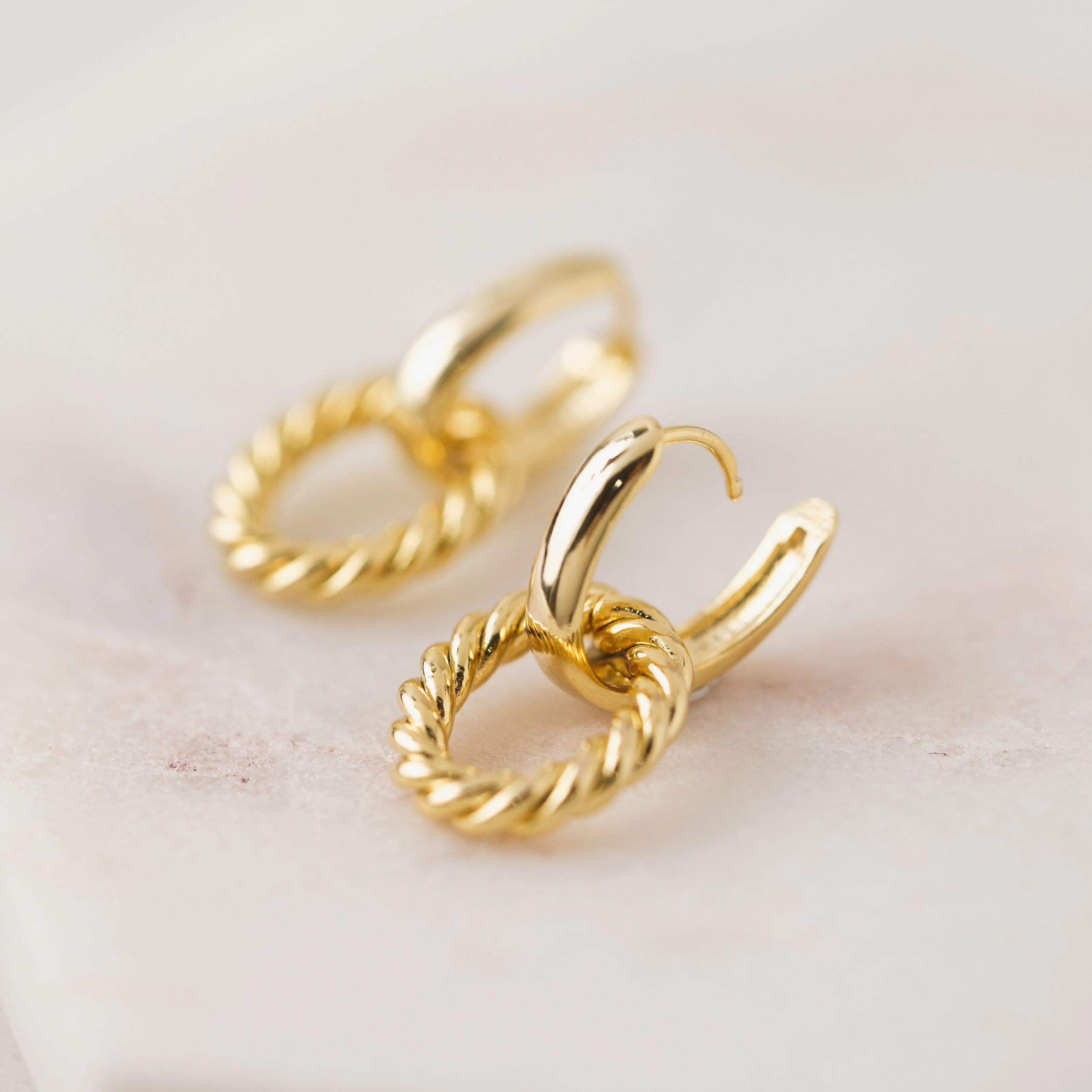 Blanche Click Hoop Earrings