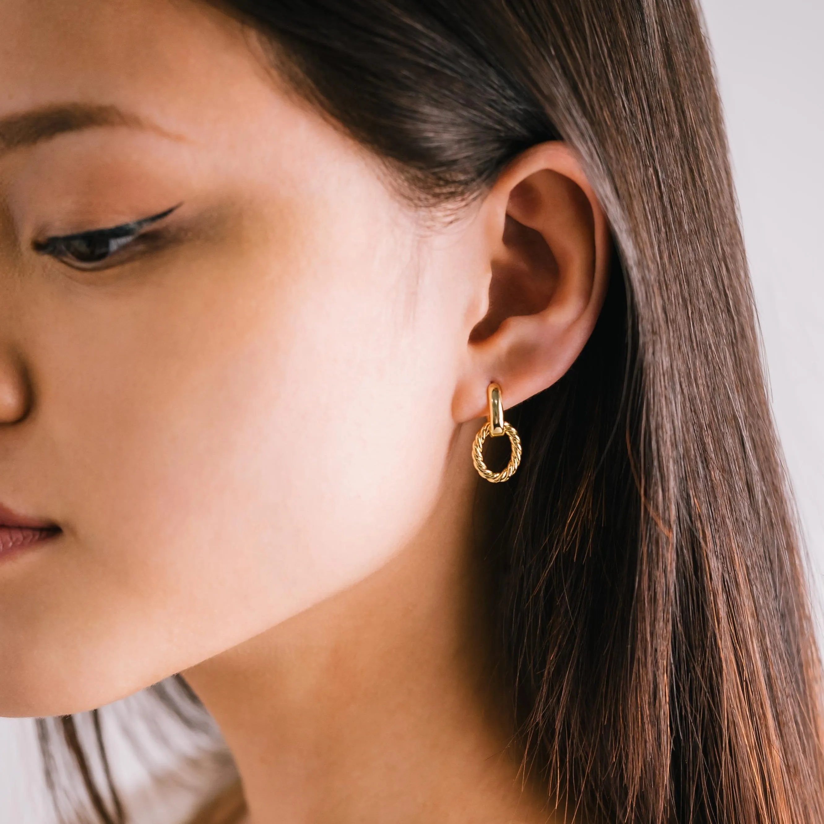 Blanche Click Hoop Earrings