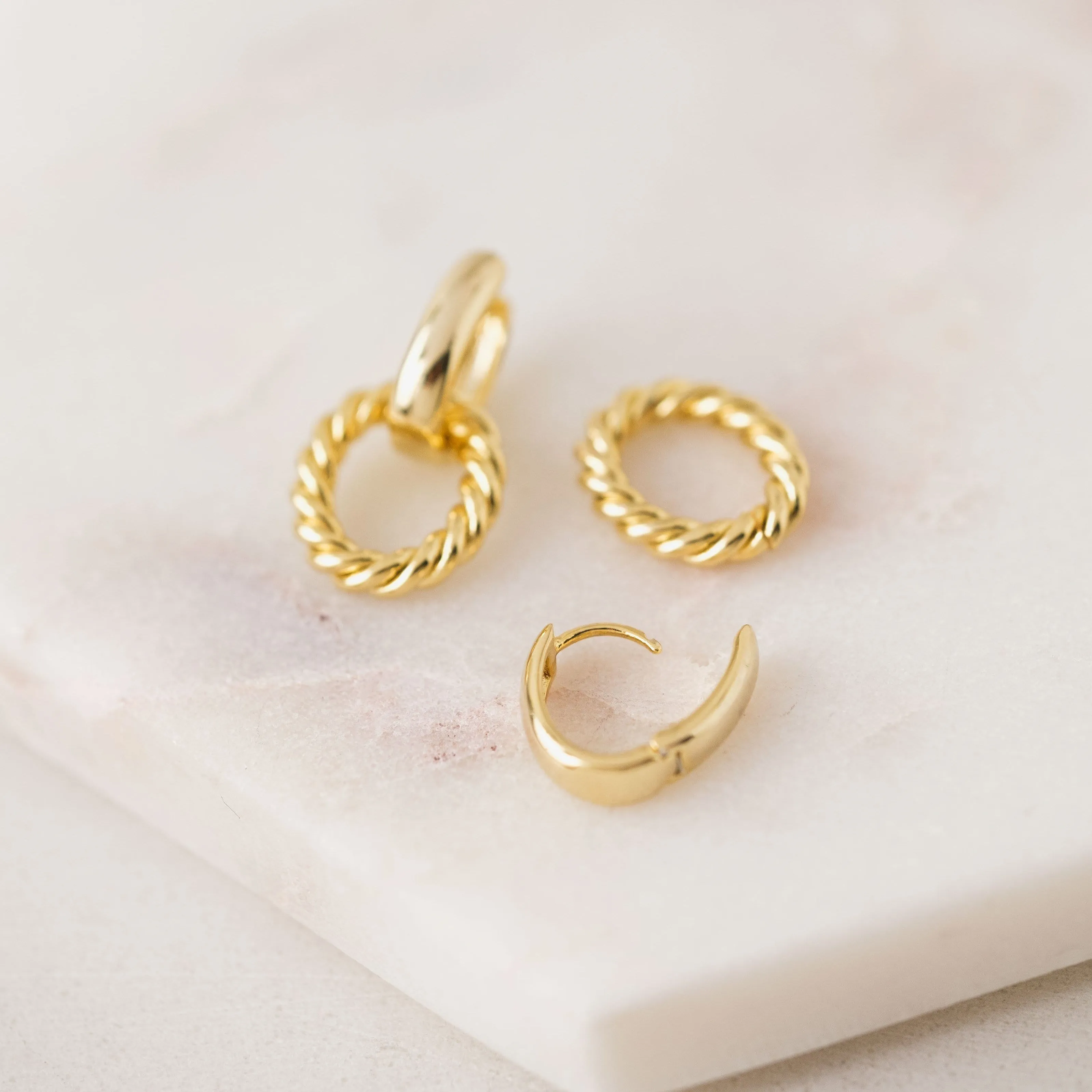 Blanche Click Hoop Earrings