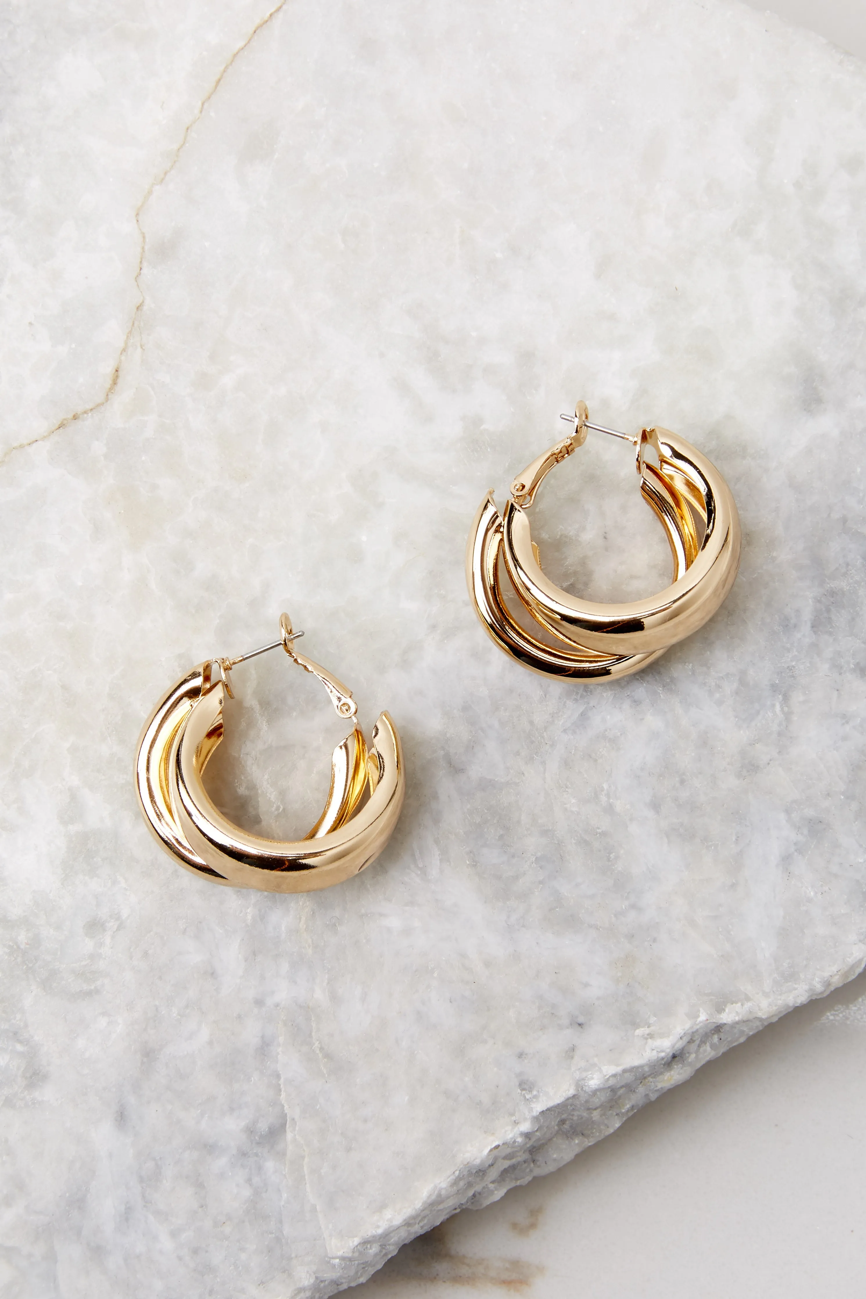 Bold Advances Gold Hoop Earrings