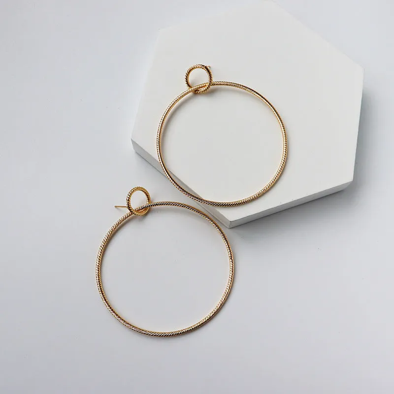 Bold Geometric Hoop Earrings - Vienna Verve Collection