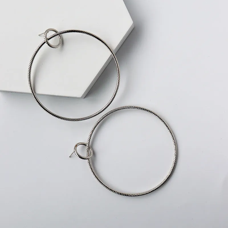 Bold Geometric Hoop Earrings - Vienna Verve Collection