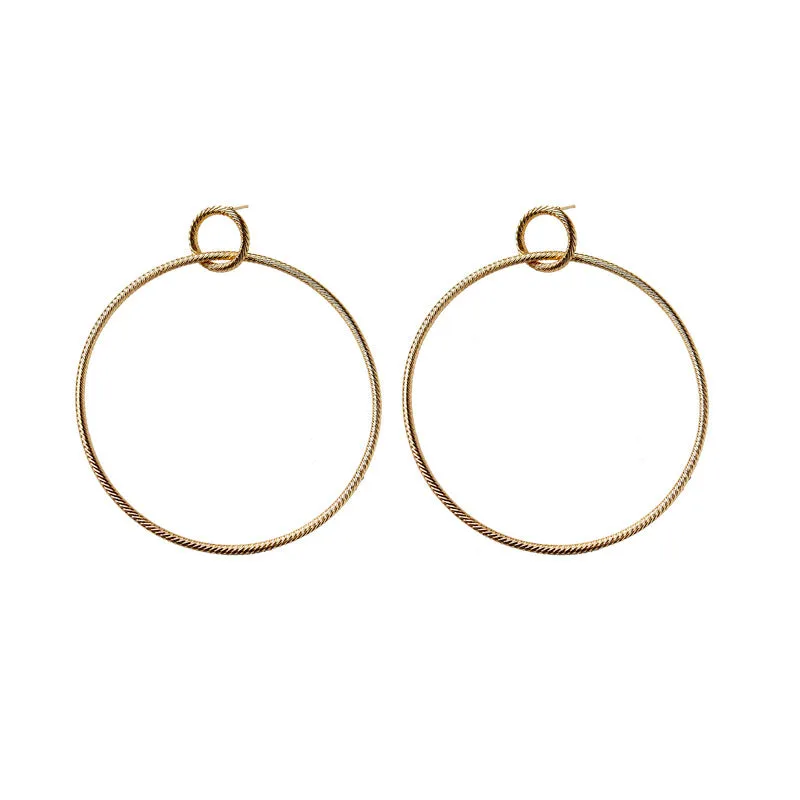 Bold Geometric Hoop Earrings - Vienna Verve Collection