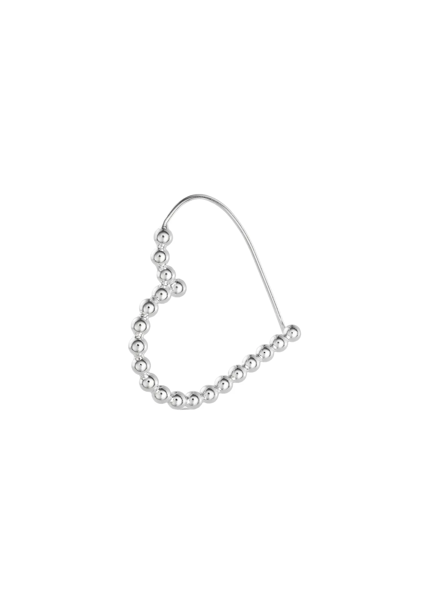 Bold Heart Hoops Silver