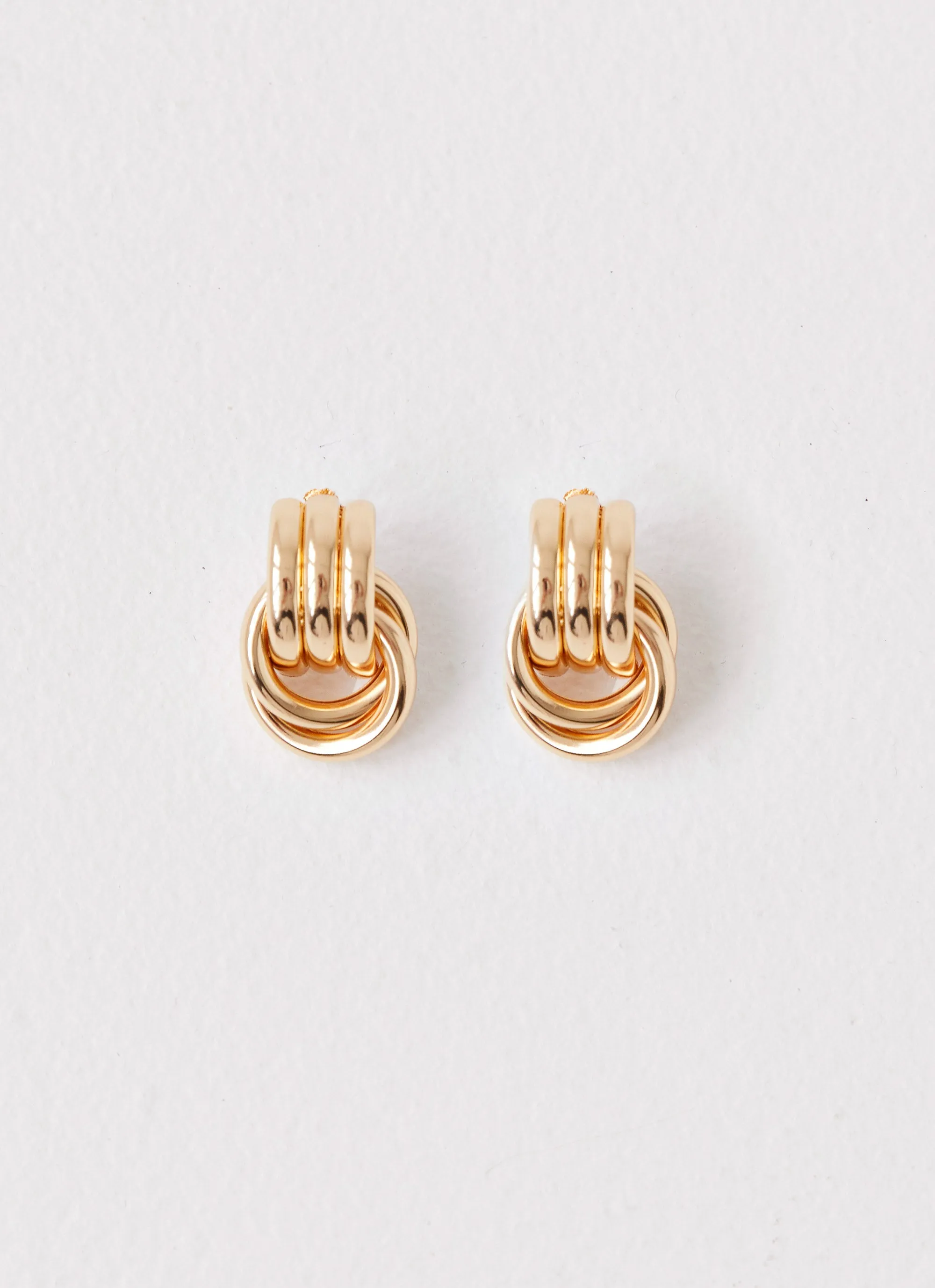 Bold Step Cuff Earrings - Gold