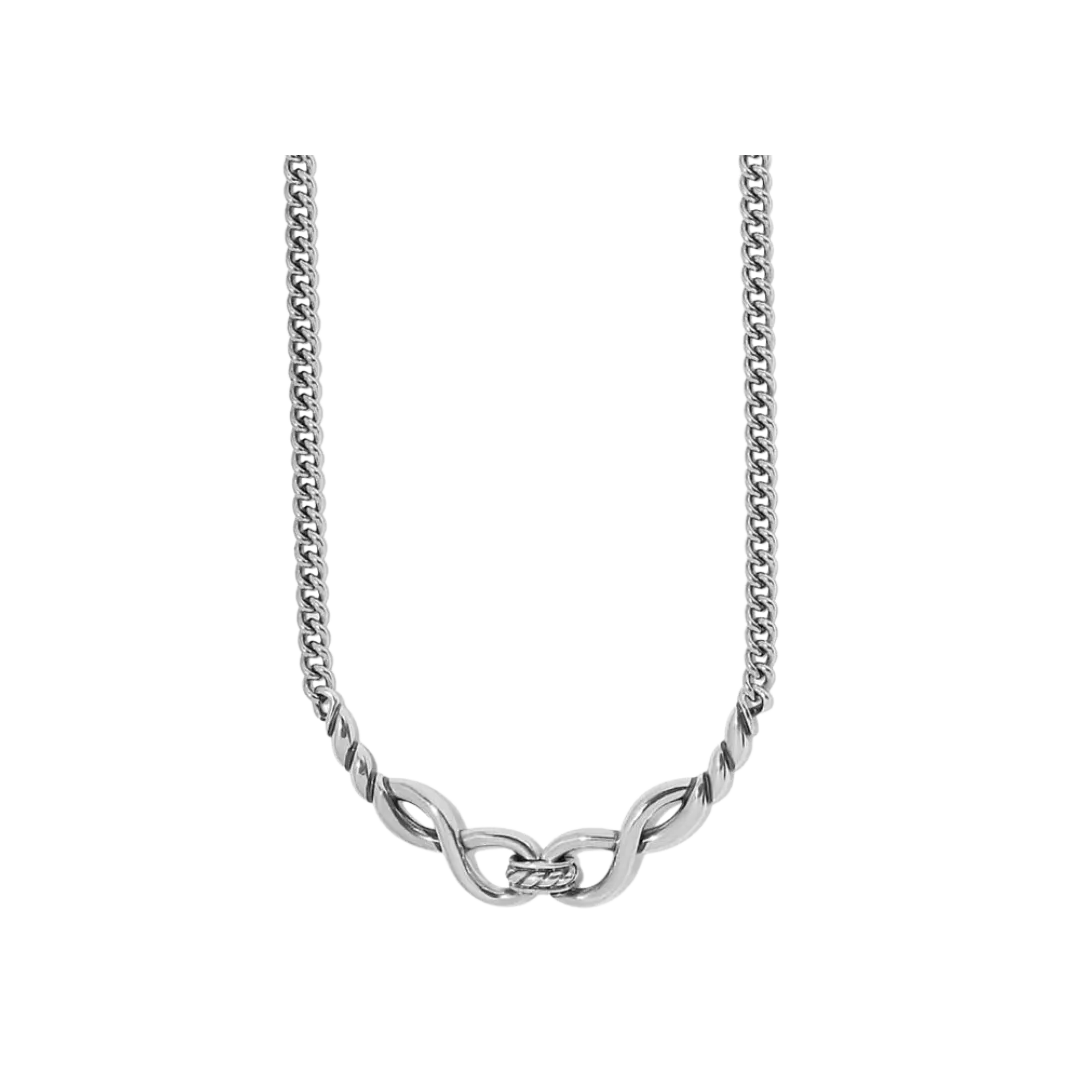 Brighton Women's Interlok Infinity Collar Silver Necklace