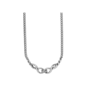 Brighton Women's Interlok Infinity Collar Silver Necklace