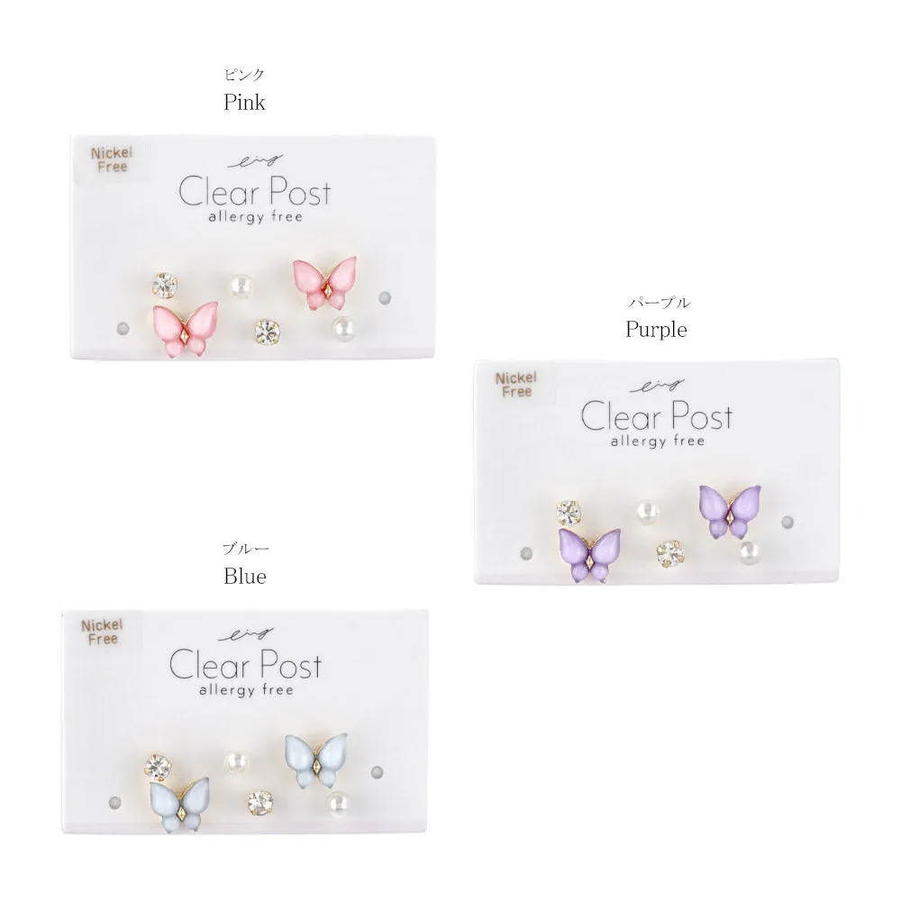 Butterfly Small Stud Set