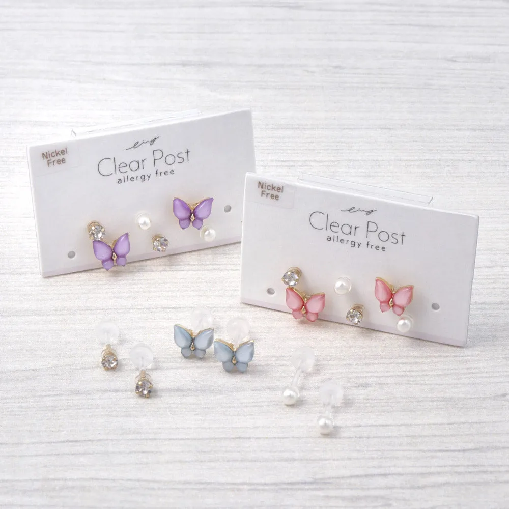 Butterfly Small Stud Set