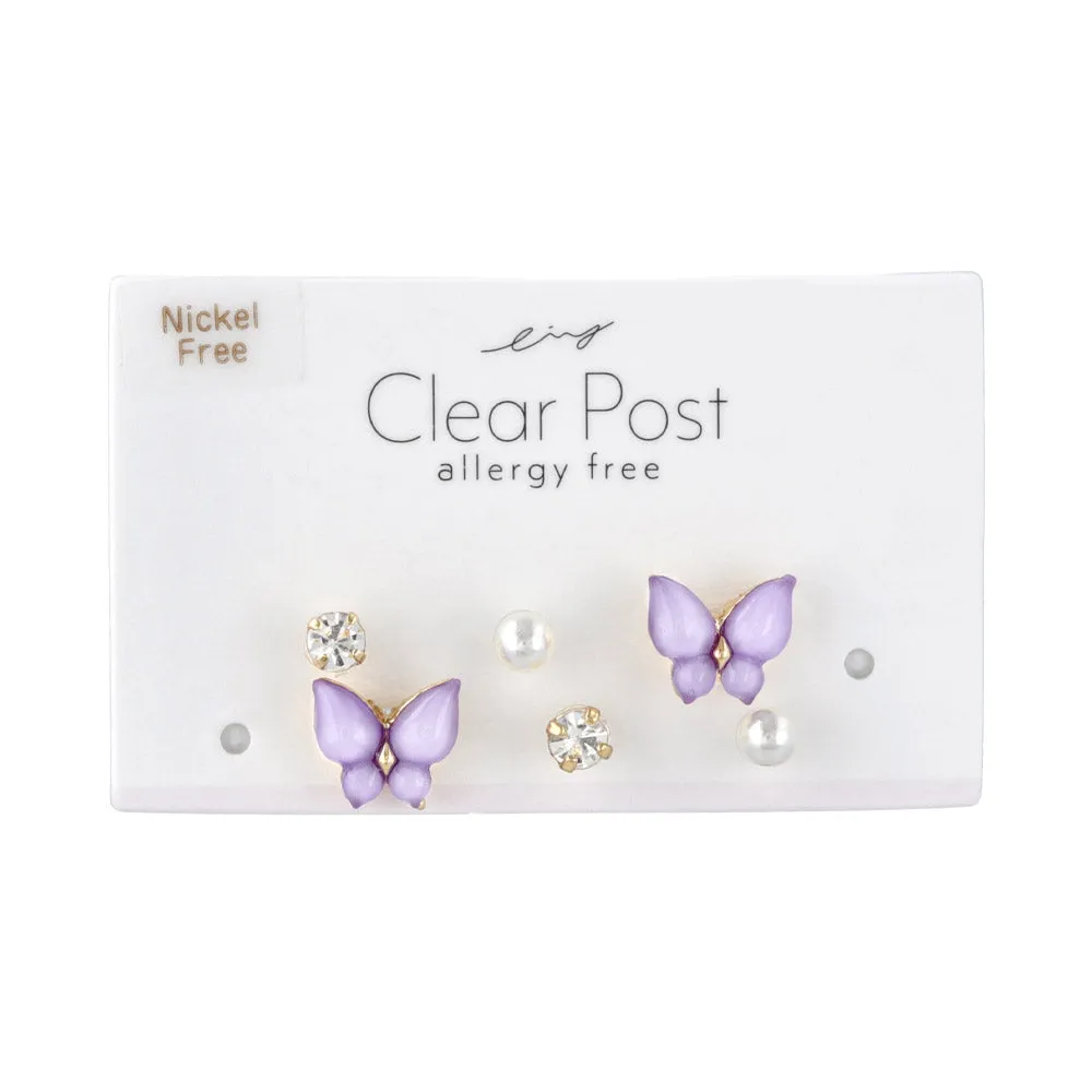 Butterfly Small Stud Set