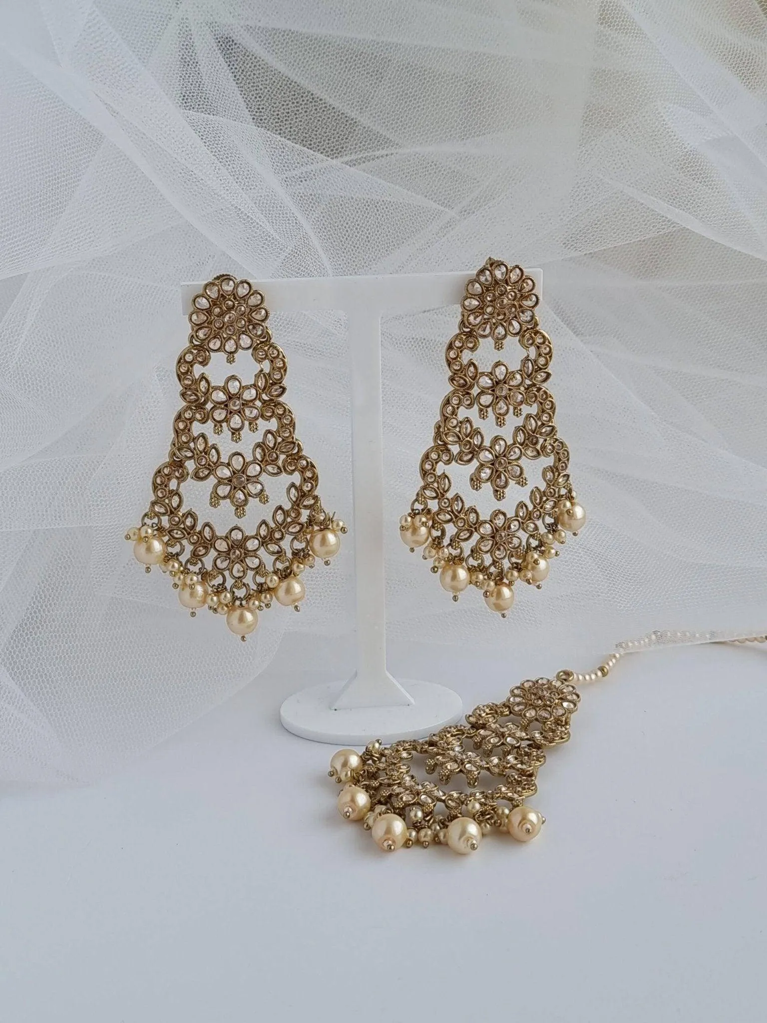 Chandbali Earrings Tikka Set