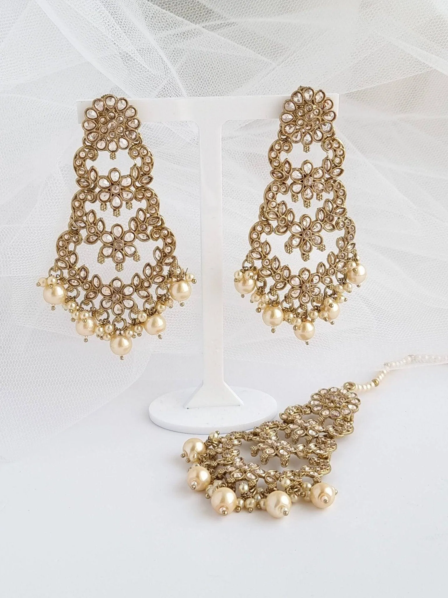 Chandbali Earrings Tikka Set