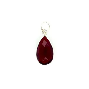 Channel Set Pear Shape Pendant