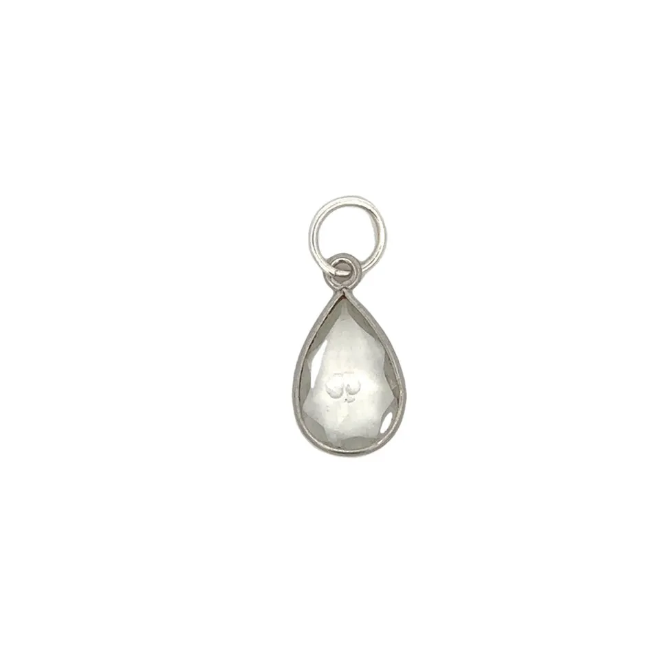 Channel Set Pear Shape Pendant