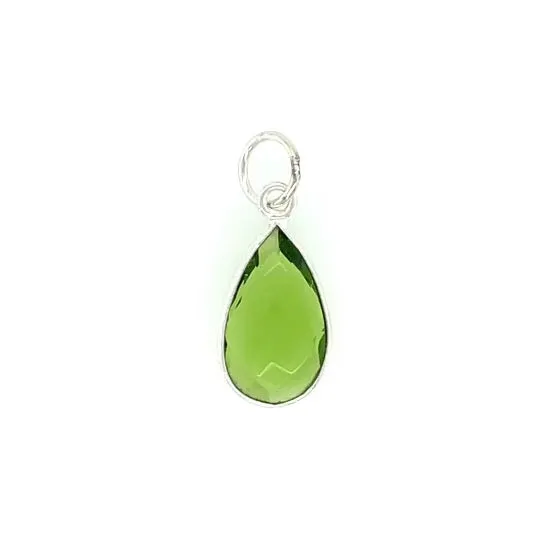 Channel Set Pear Shape Pendant