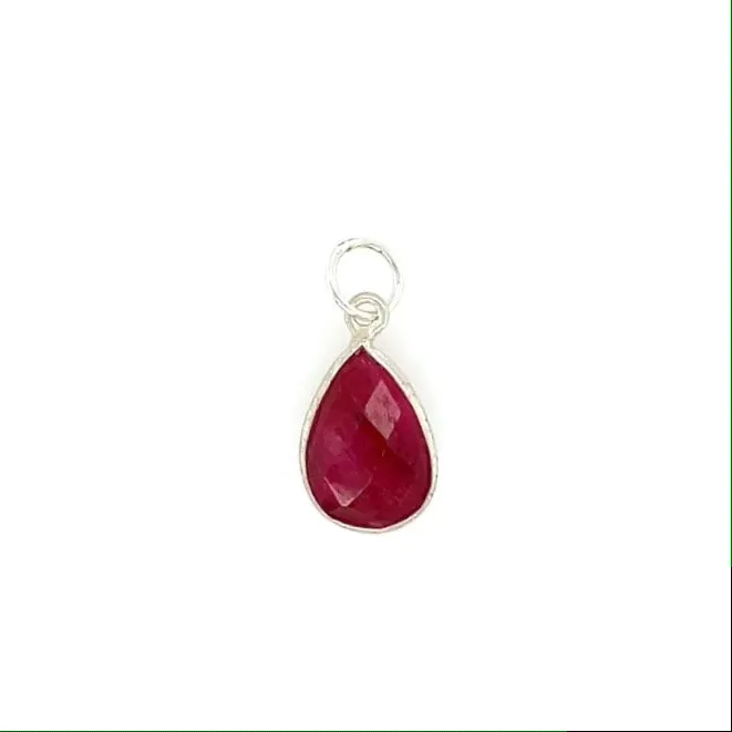 Channel Set Pear Shape Pendant