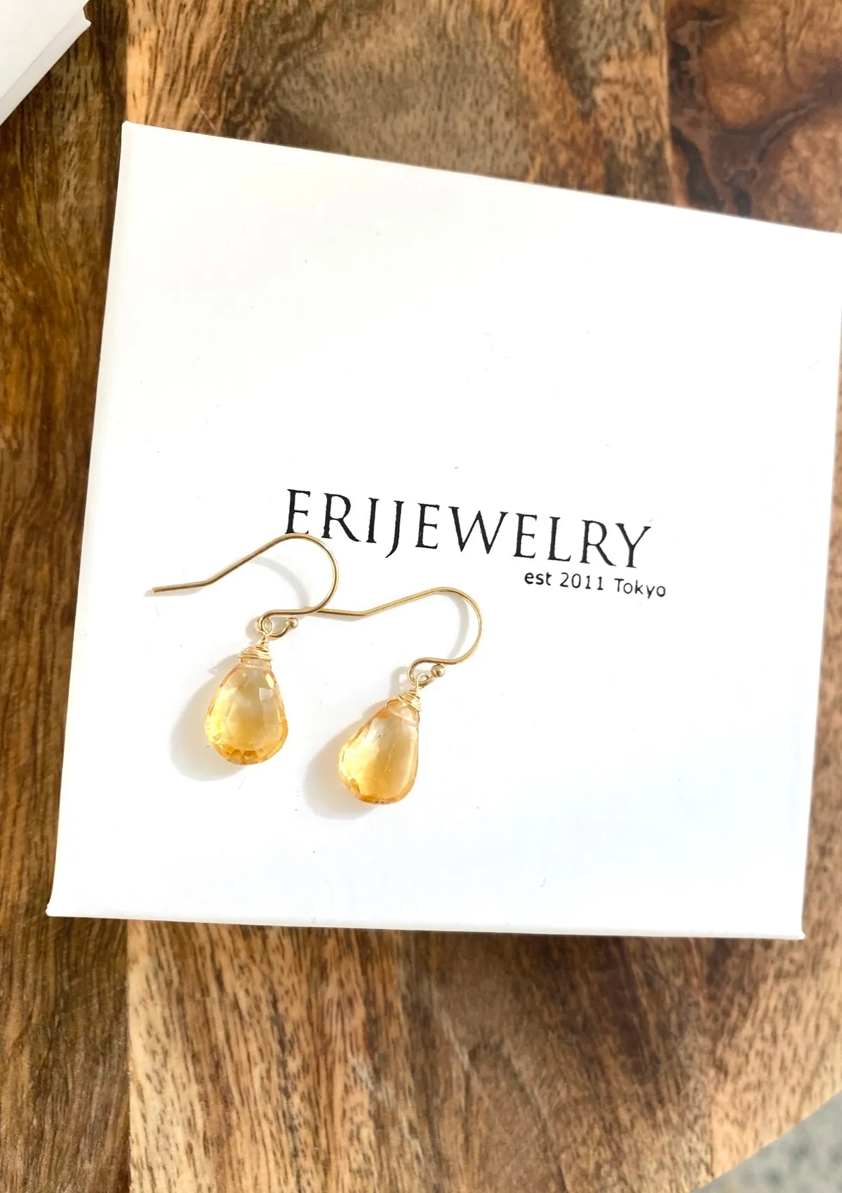 Citrine Simple Earrings