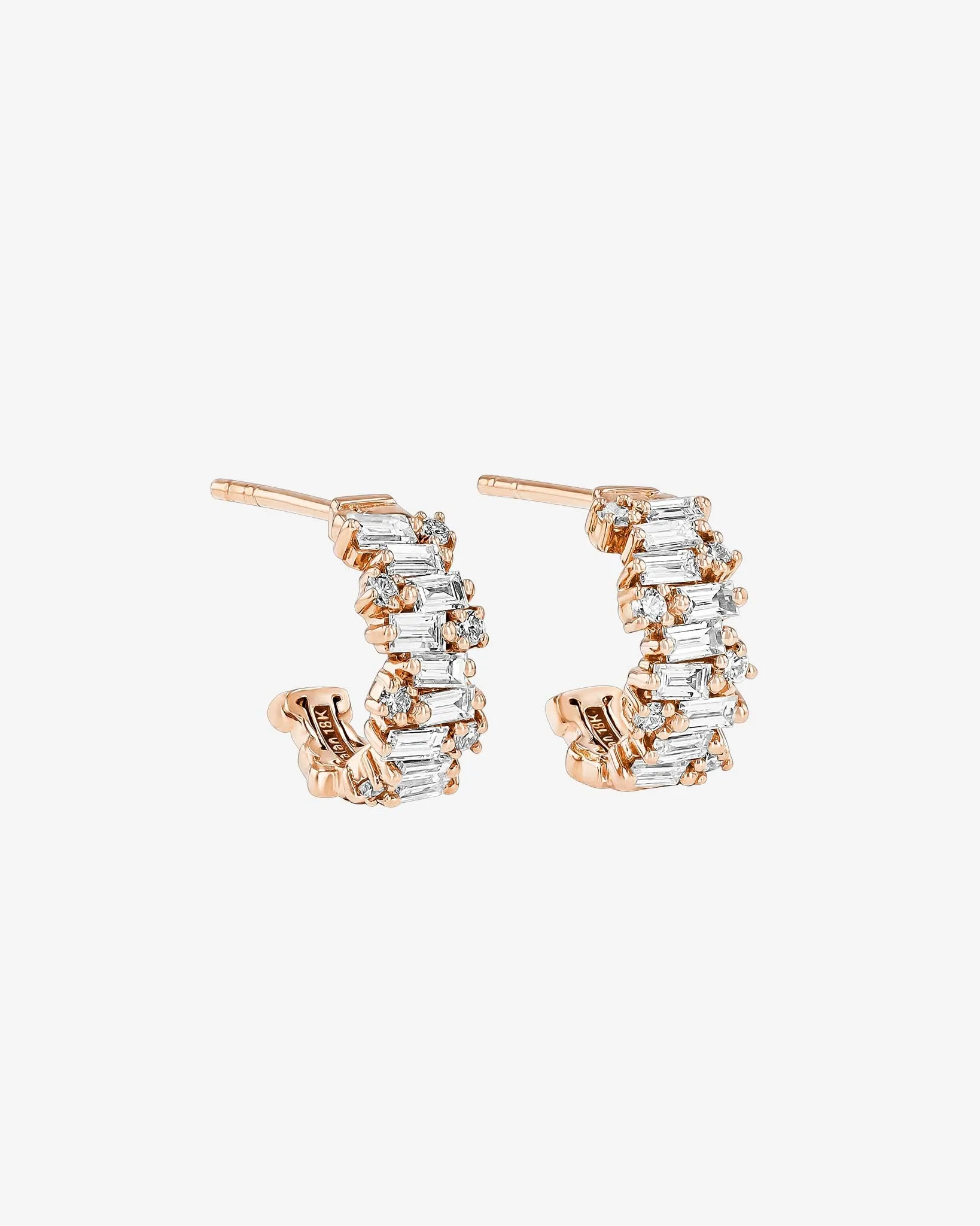 Classic Diamond Shimmer Mini Hoops