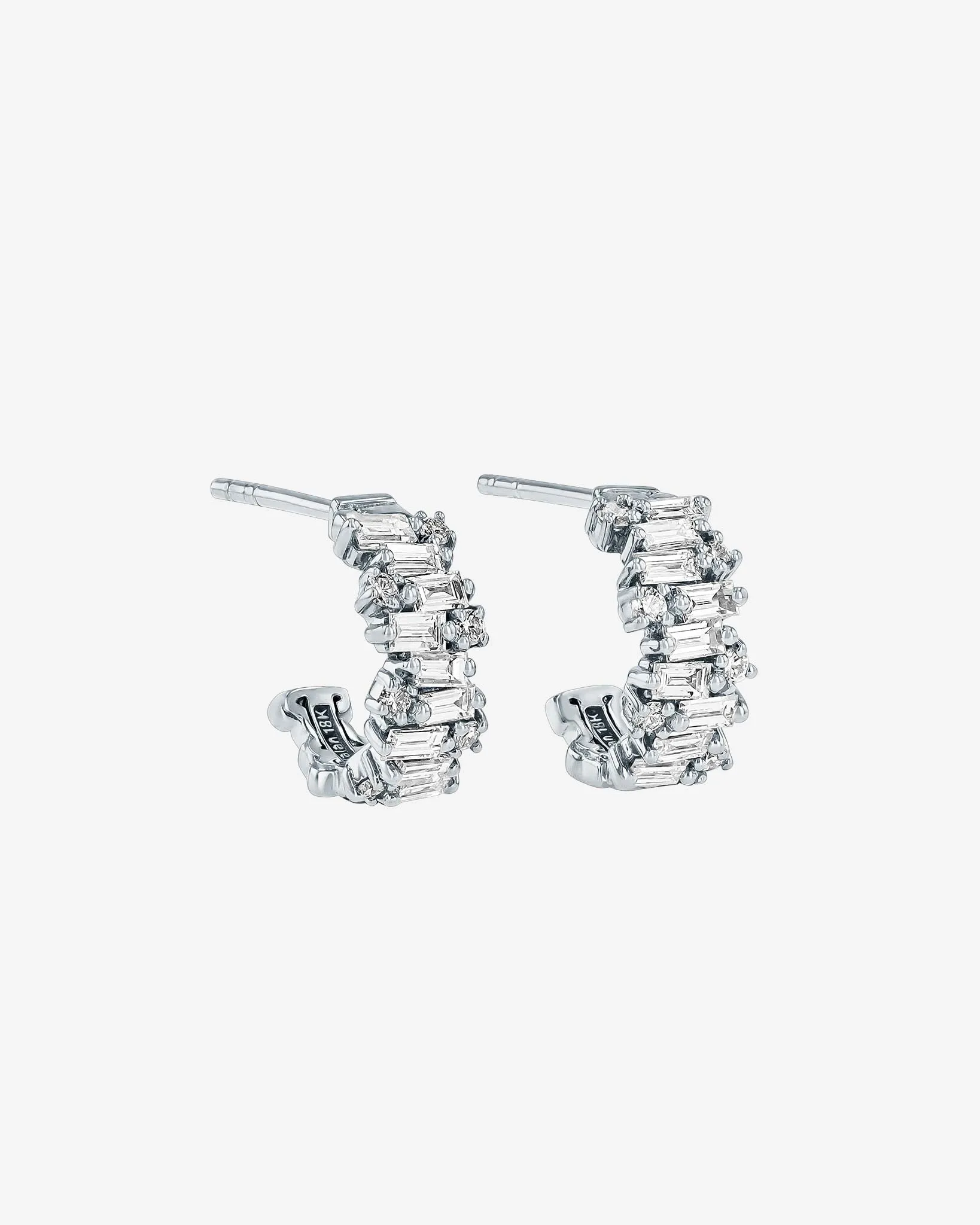 Classic Diamond Shimmer Mini Hoops