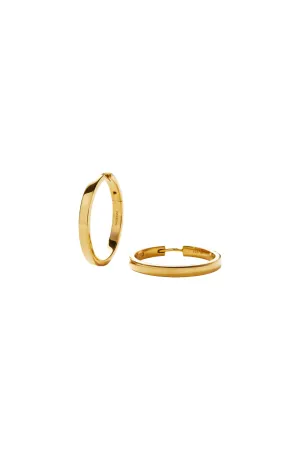 Classic Flat Medium Hoop Earrings