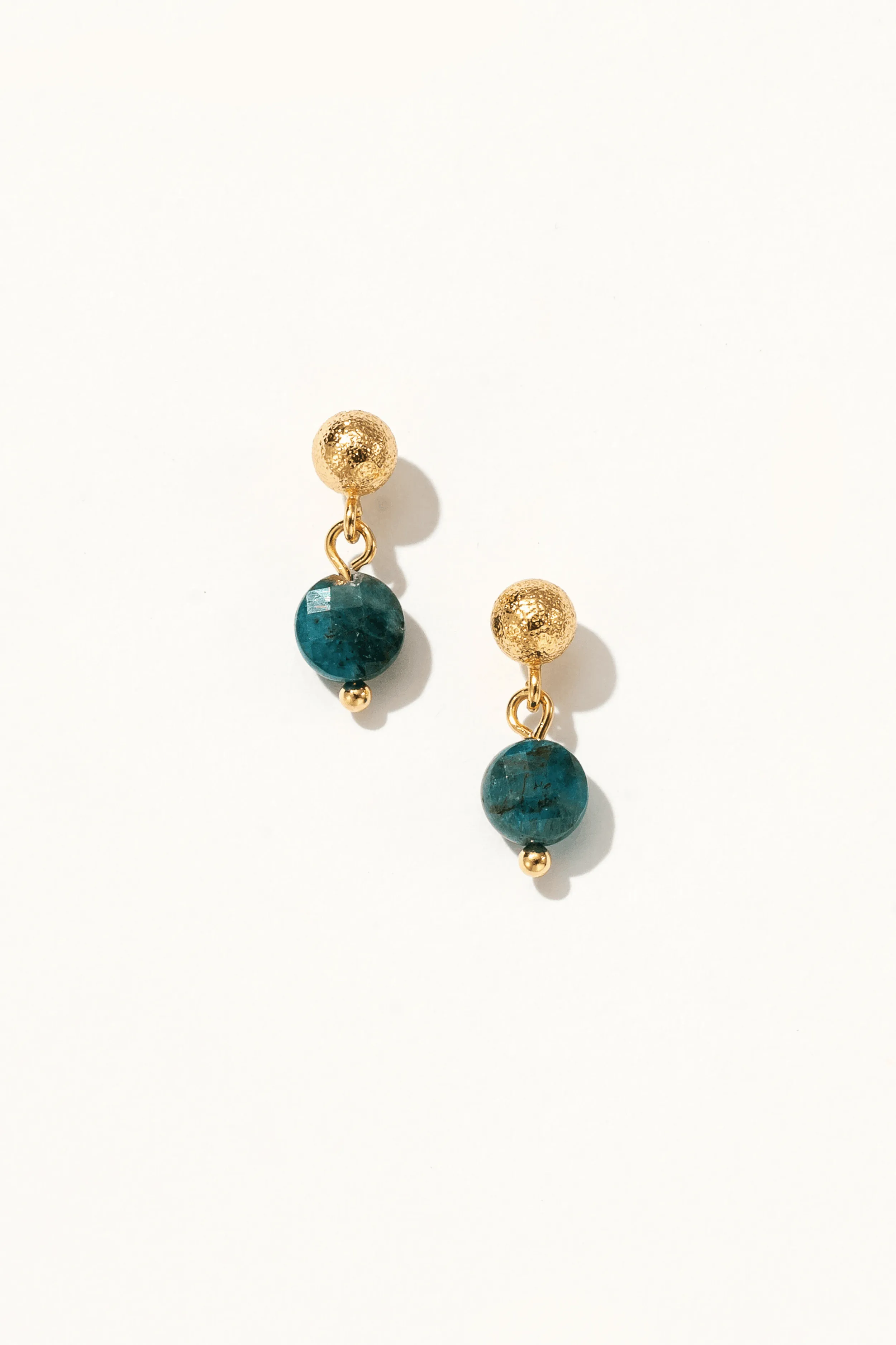 Classic Gem Tiny Drop Earrings Apatite