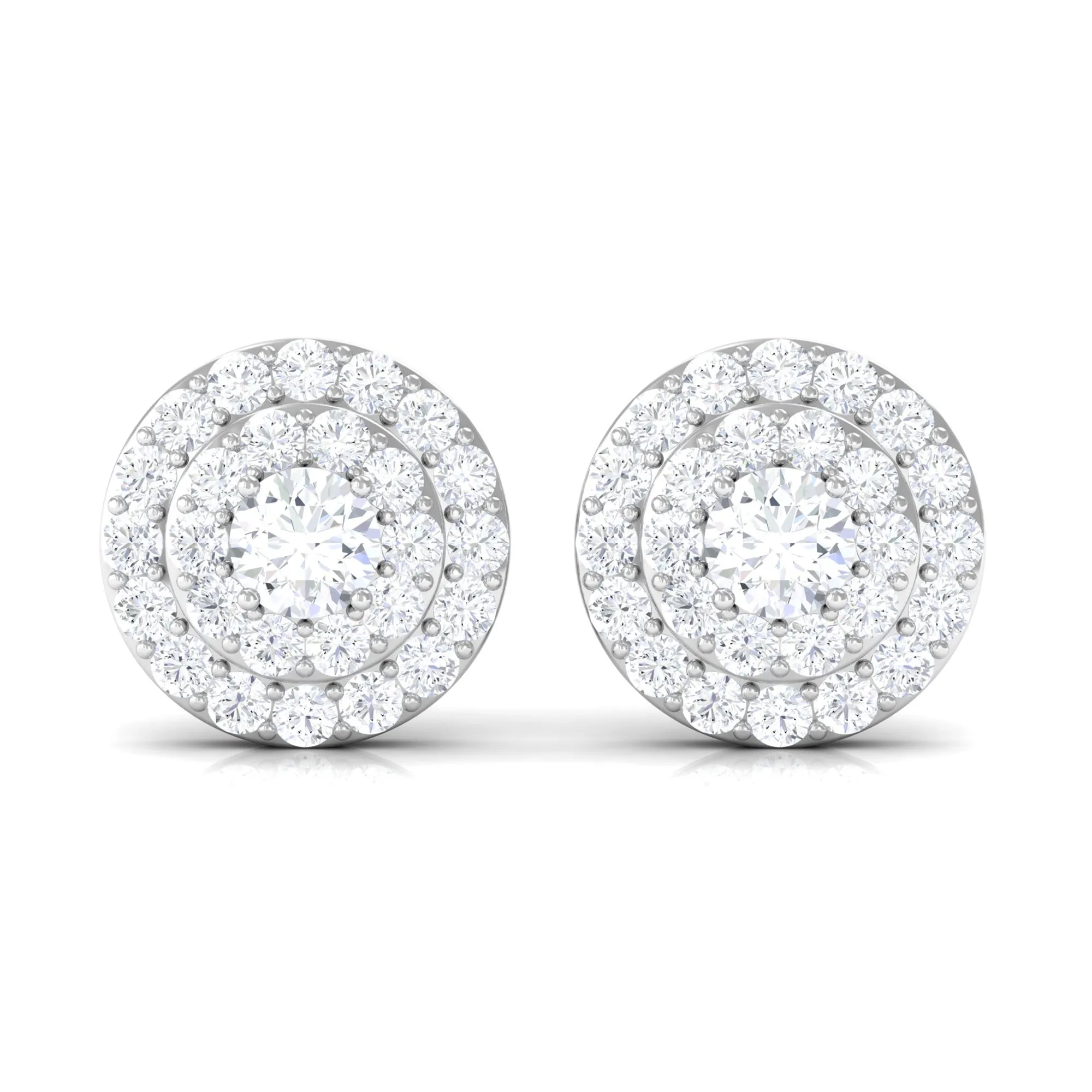 Classic Round Diamond Stud Earrings