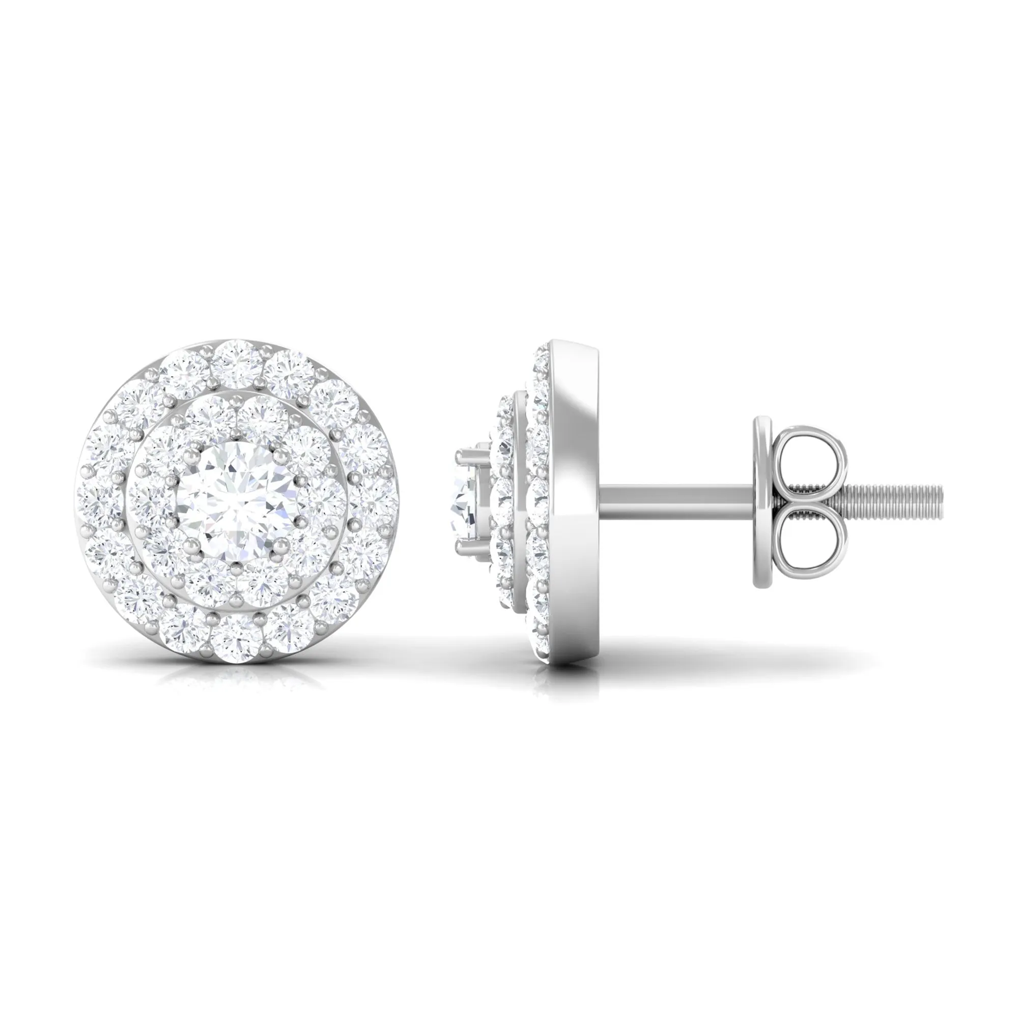 Classic Round Diamond Stud Earrings