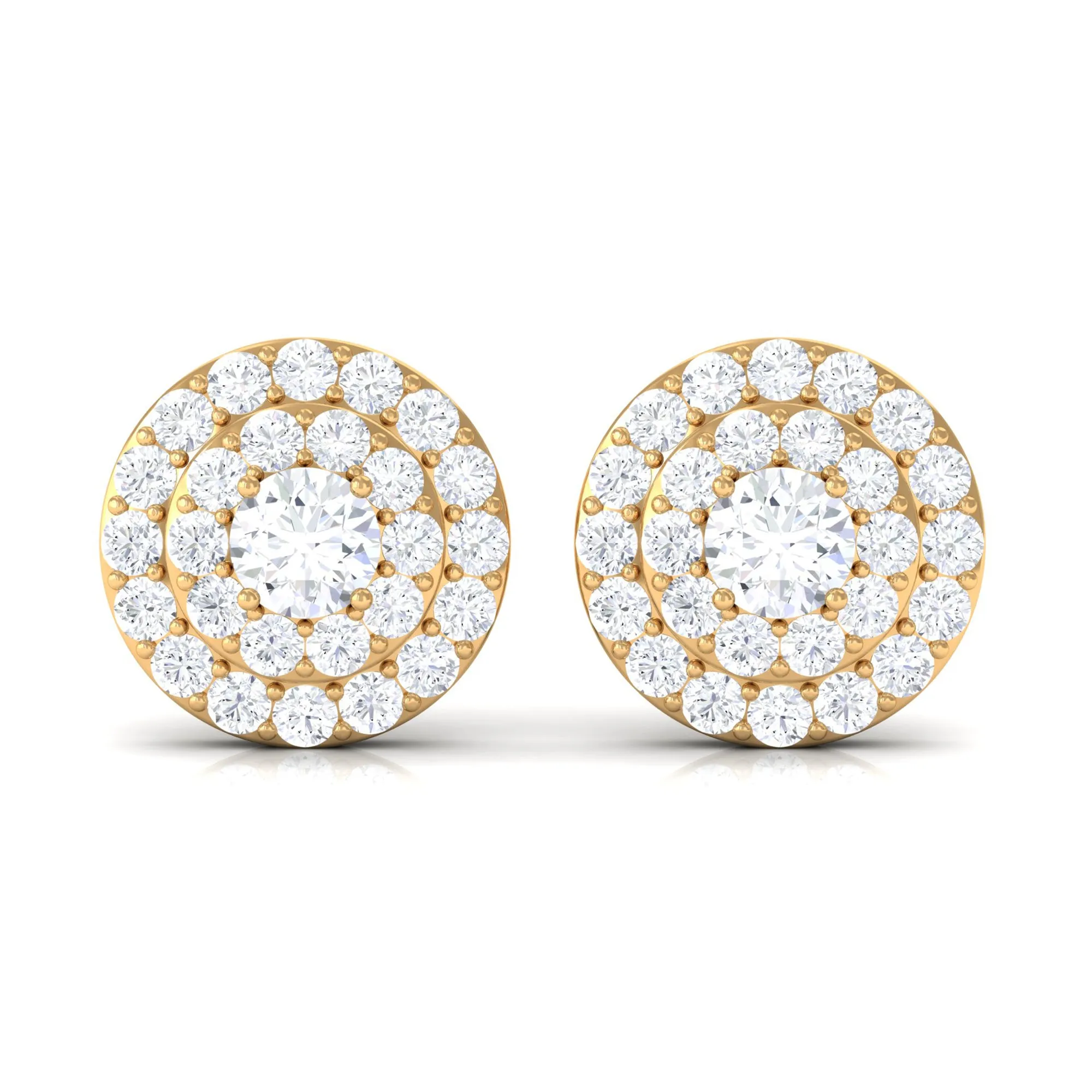 Classic Round Diamond Stud Earrings