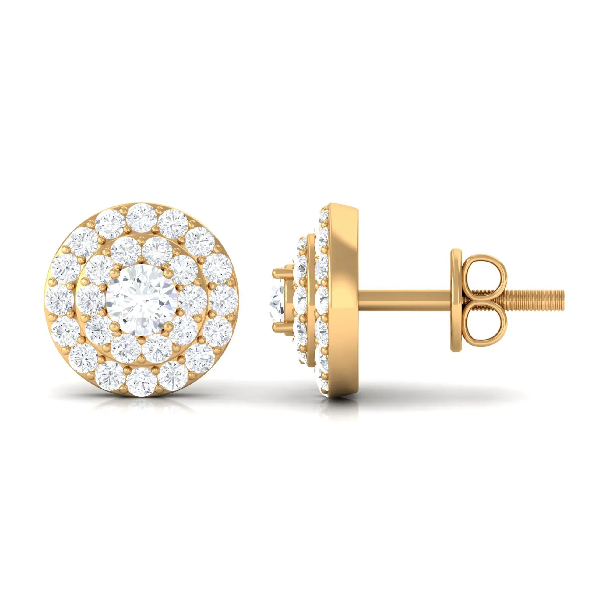 Classic Round Diamond Stud Earrings