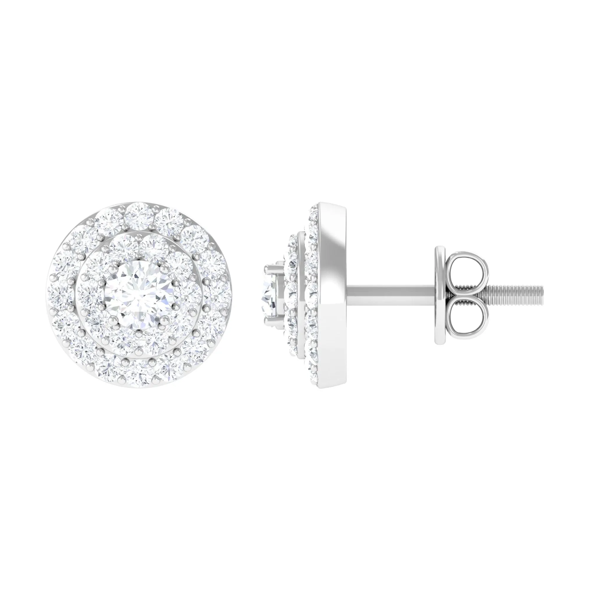 Classic Round Diamond Stud Earrings