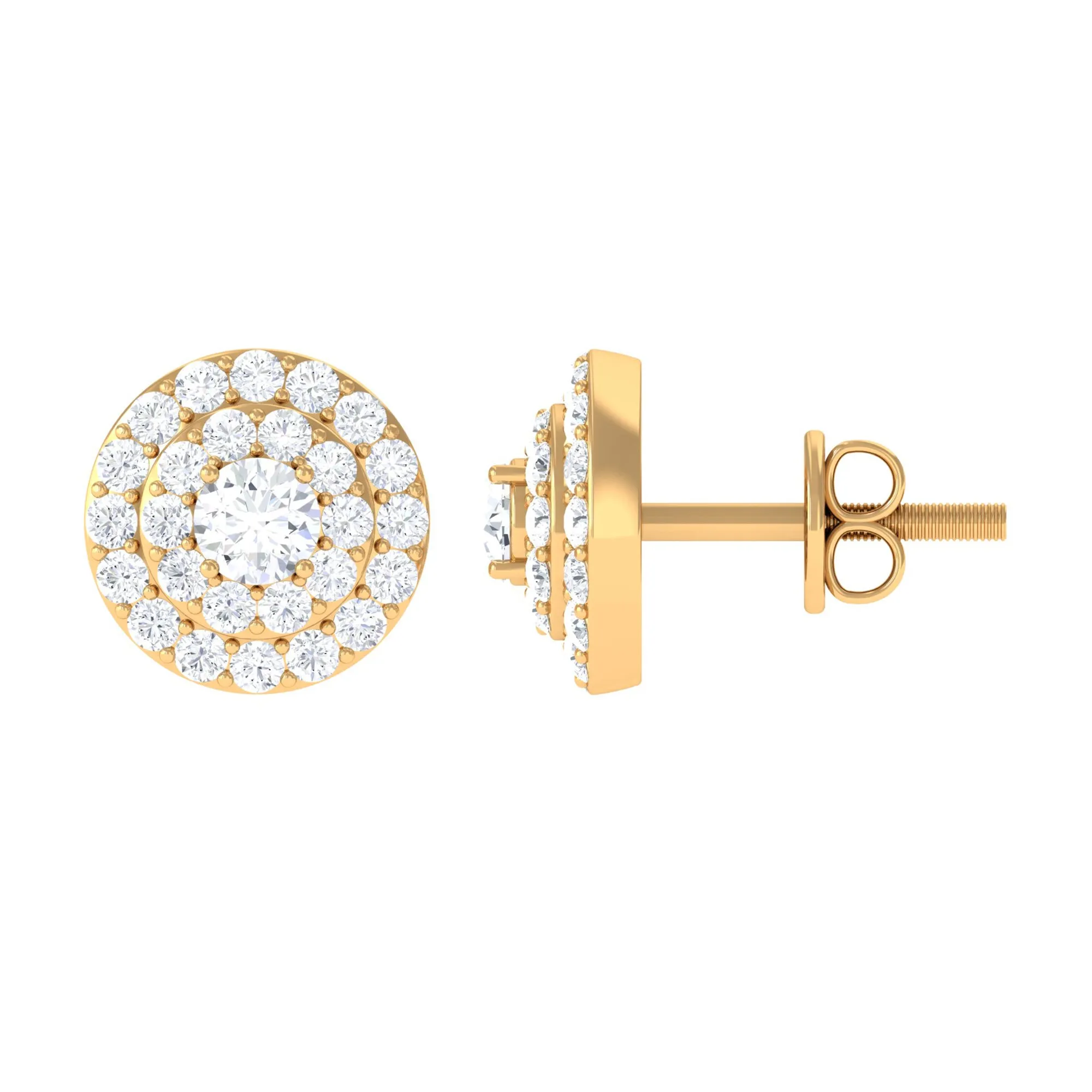 Classic Round Diamond Stud Earrings