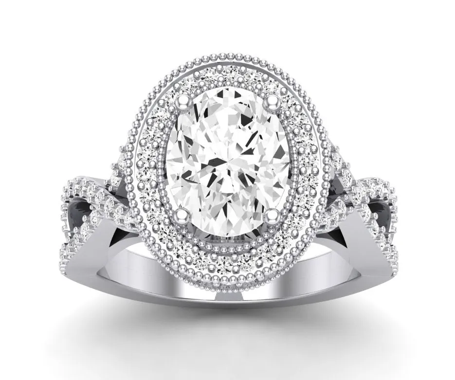 Clover - GIA Natural Oval Diamond Engagement Ring