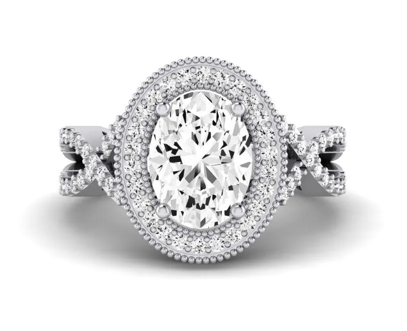 Clover - GIA Natural Oval Diamond Engagement Ring